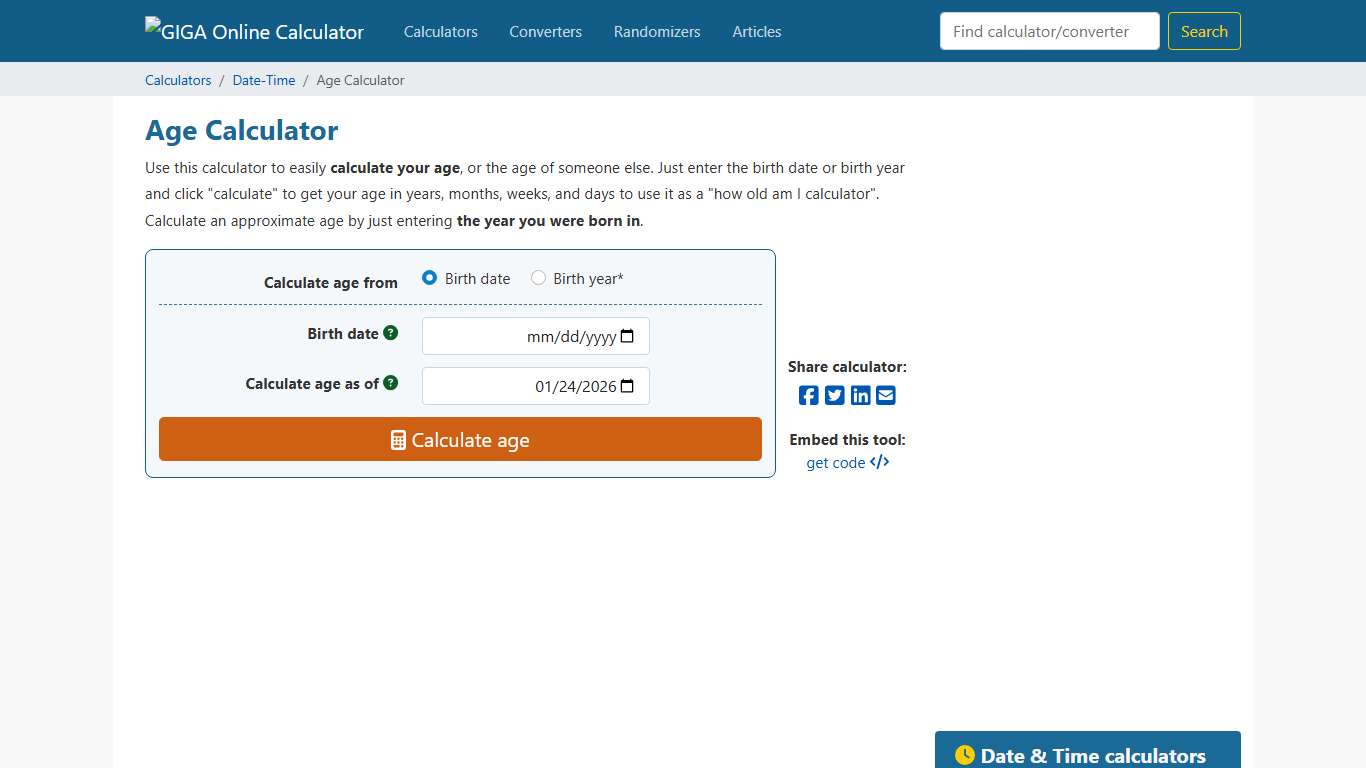 Age Calculator 📅 (How old am I?)
